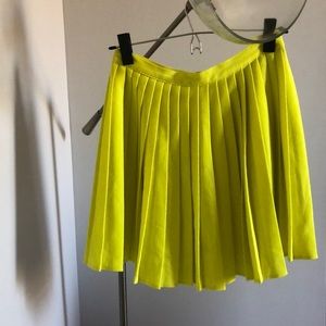 American Apparel Vibrant Yellow Pleated Skirt